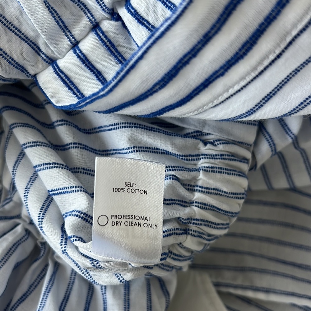 By Any Other Name Long Sleeve Blue & White Striped Midi Shirt Dress Size XL - Picture 11 of 15